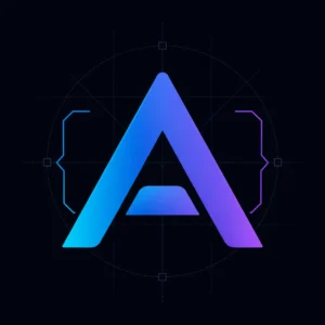 Aritro Paul Logo. Black Background Showcasing "{A}"